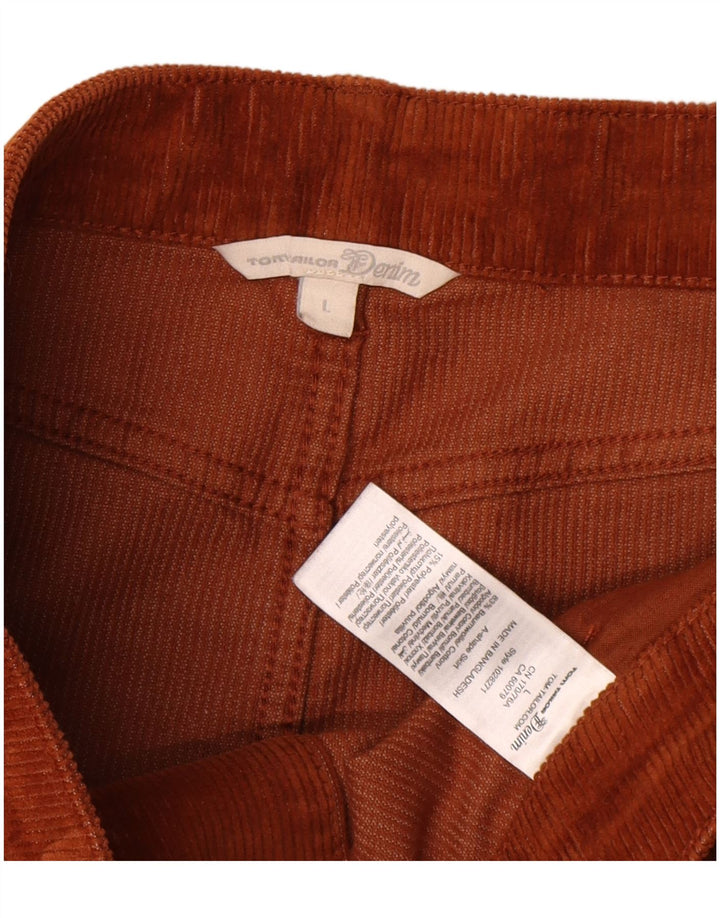 Tom Tailor Womens Corduroy Nederdel Stor W32 Brun Bomuld