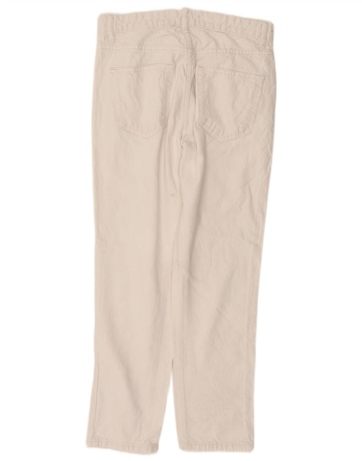 Zara Straight Jeans til mænd EU 38 Small W30 L26 Hvid Bomuld