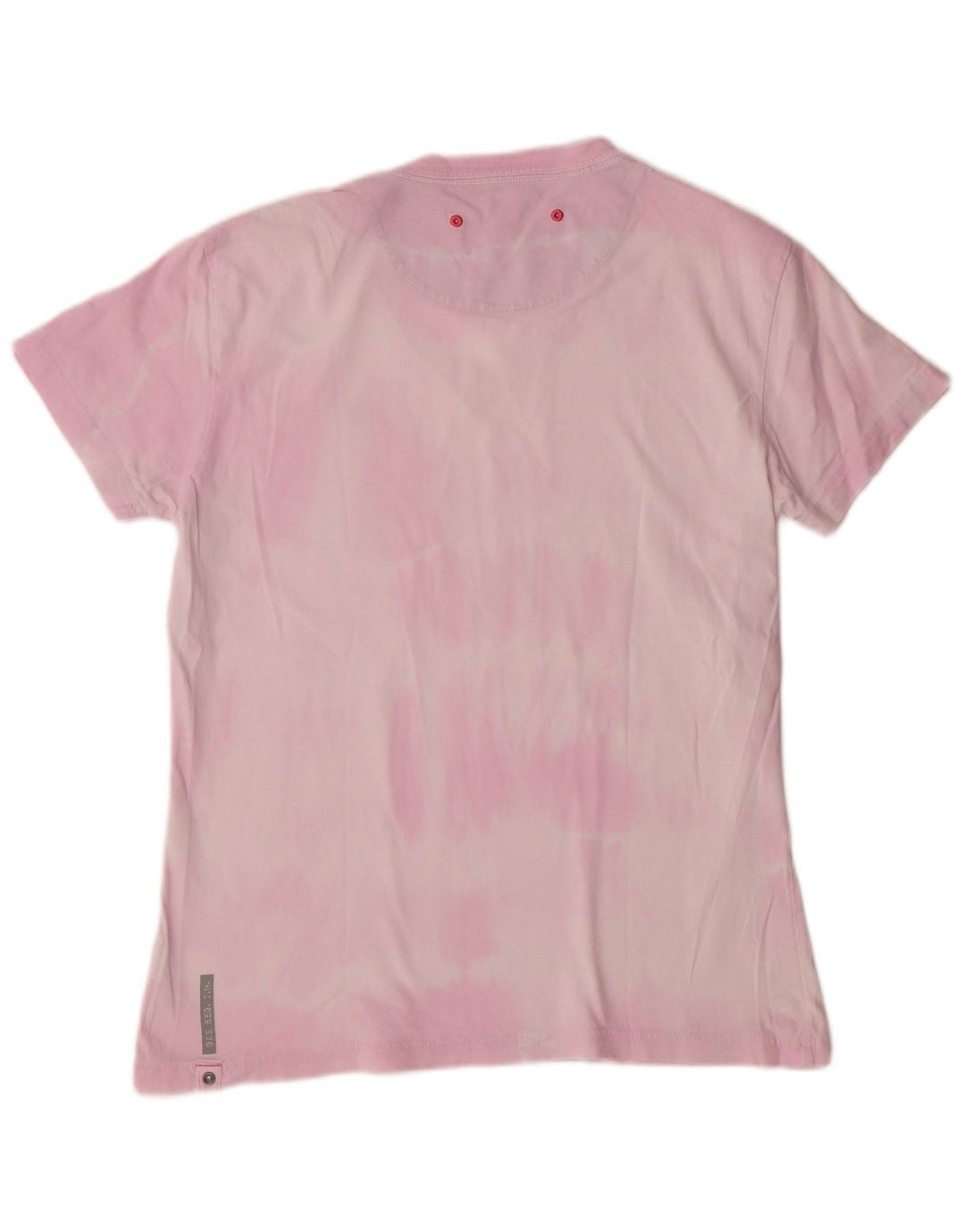 Gas Herre T-shirt UK 14 Medium Pink Tie Dye Bomuld