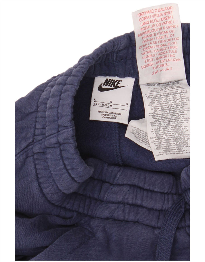 NIKE Træningsdragt bukser til drenge Joggers 12-13 år store marineblå bomuld