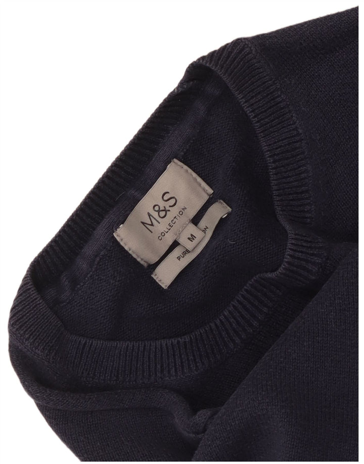 Marks & Spencer Herre sweater med rund hals, medium marineblå bomuld