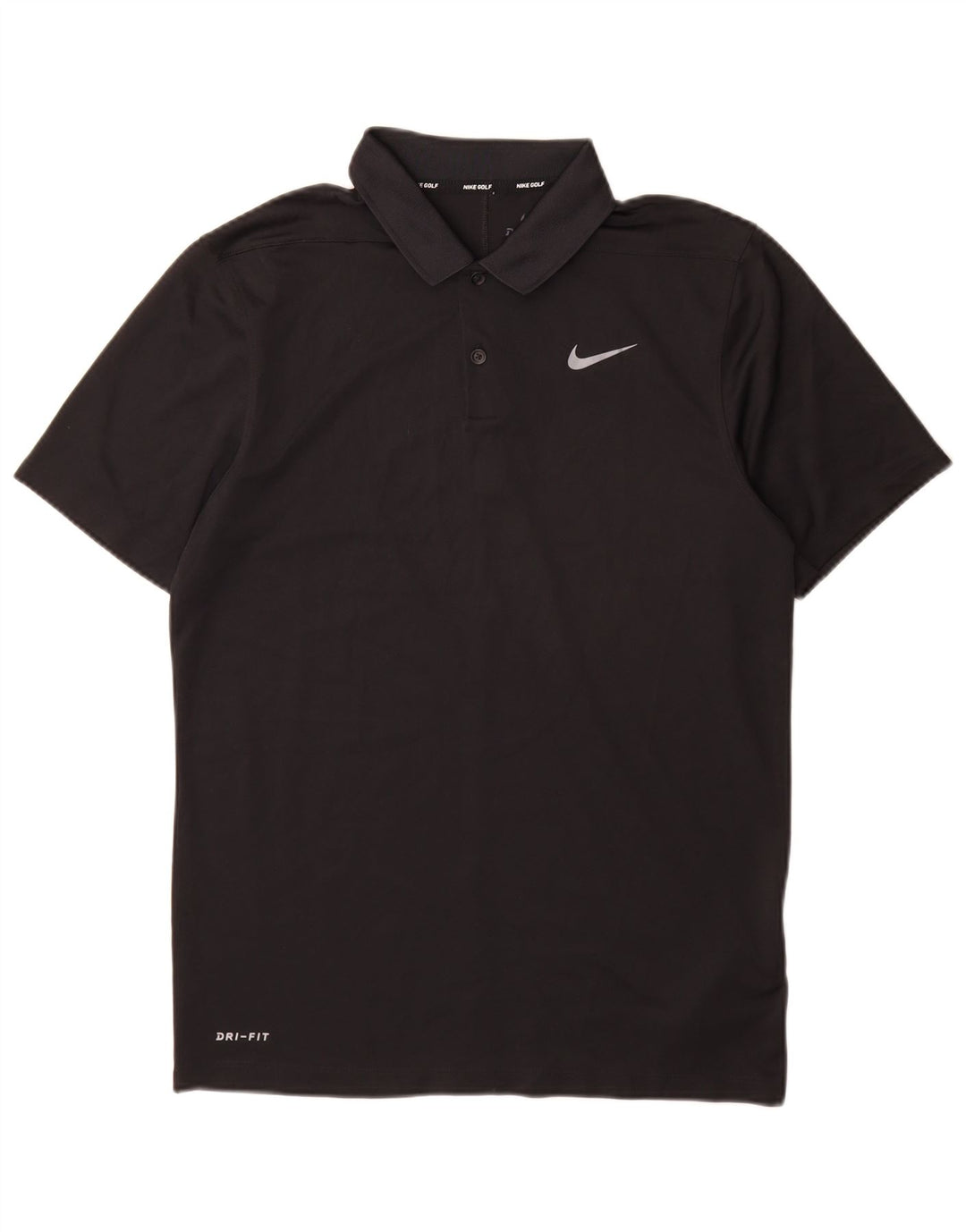 Nike Dri Fit poloshirt til mænd, lille sort polyester