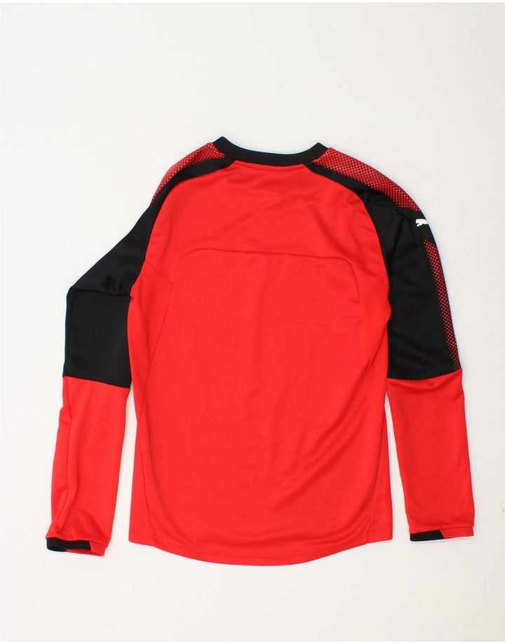PUMA Herre grafisk top langærmet XS Rød Colourblock Polyester