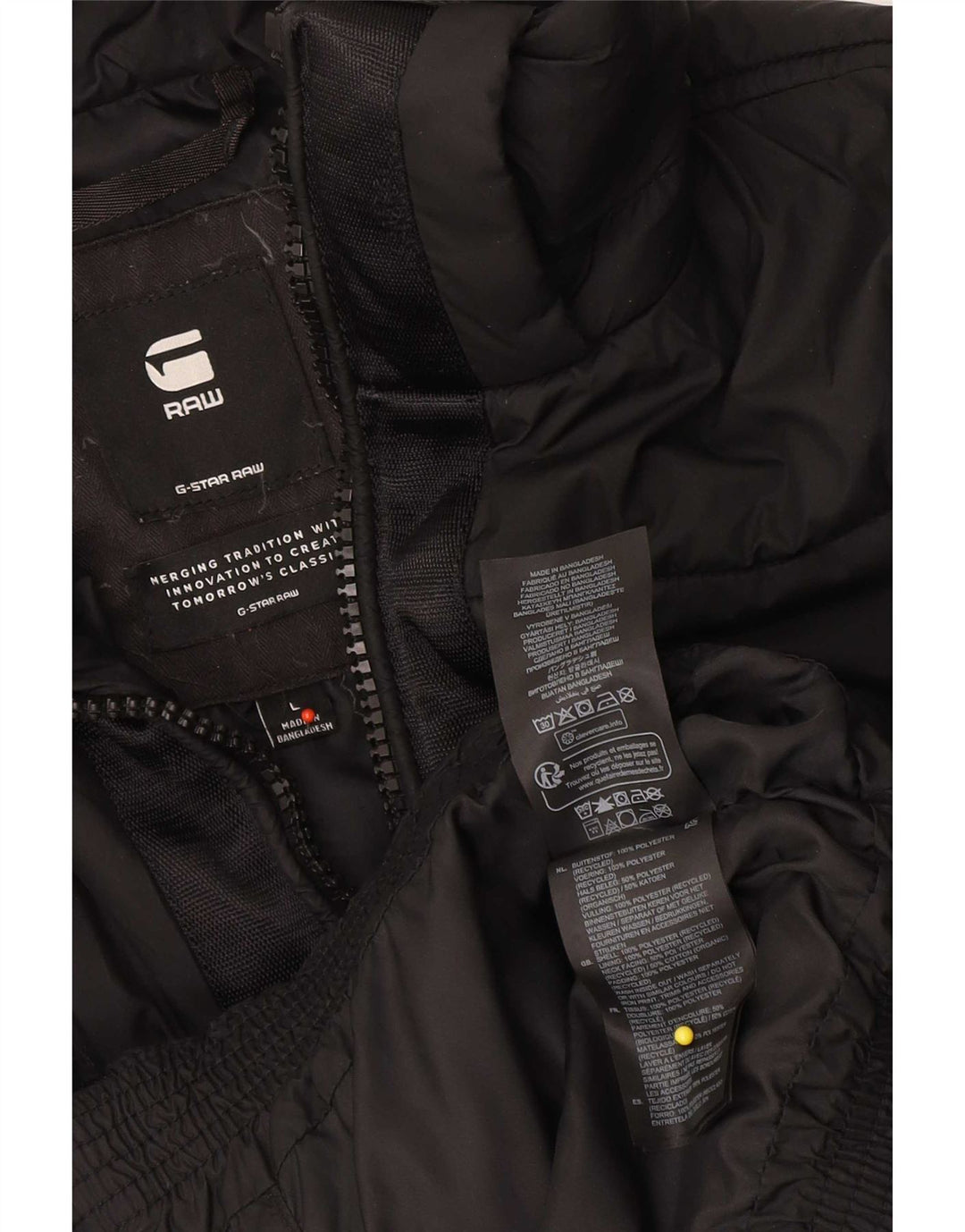 G-Star Dame Polstret Jakke UK 16 Stor Sort Polyester