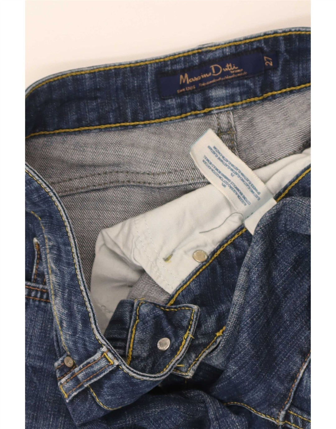 Massimo Dutti Dame Cropped Jeans W27 L25 Blå Bomuld