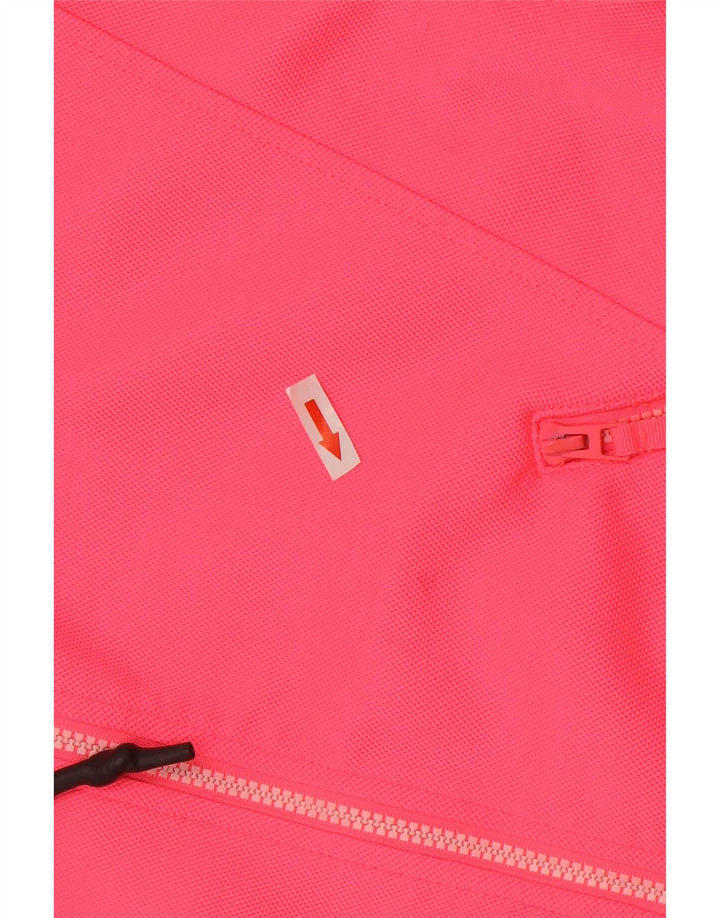 Zara Womens Crop Oversized hættetrøje med lynlås UK 14 Medium Pink Polyester