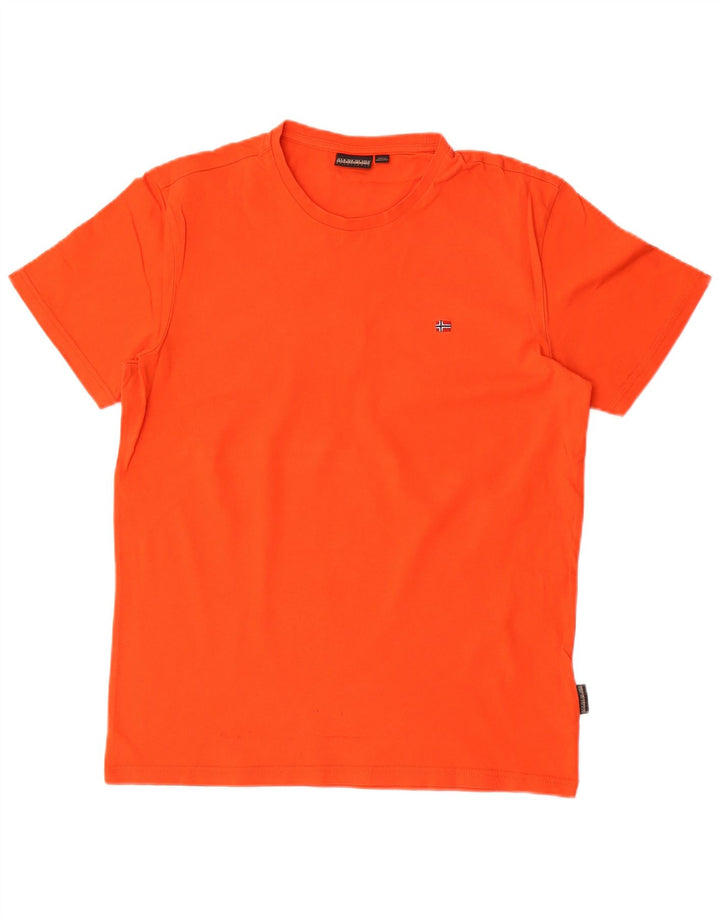 Napapijri Herre T-Shirt Top Medium Orange Bomuld