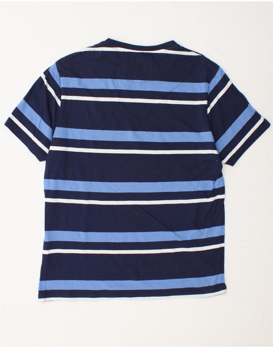 LYLE & SCOTT Herre T-shirt Top Medium Navyblå Stribet bomuld