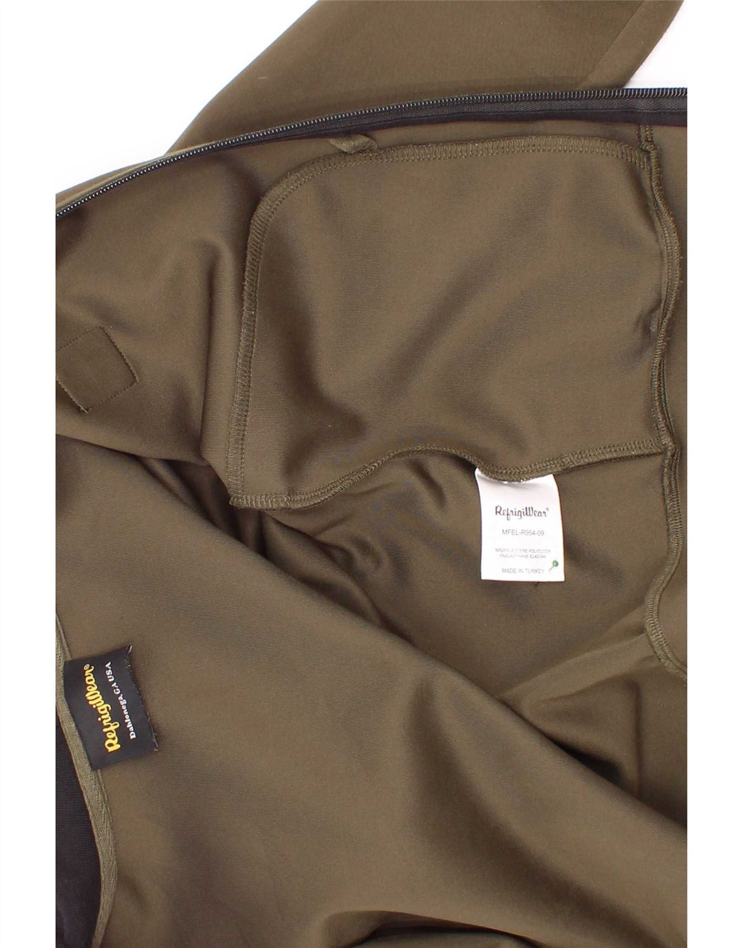 Refrigiwear Drenge Zip Hoodie Sweater 7-8 år Khaki Polyester