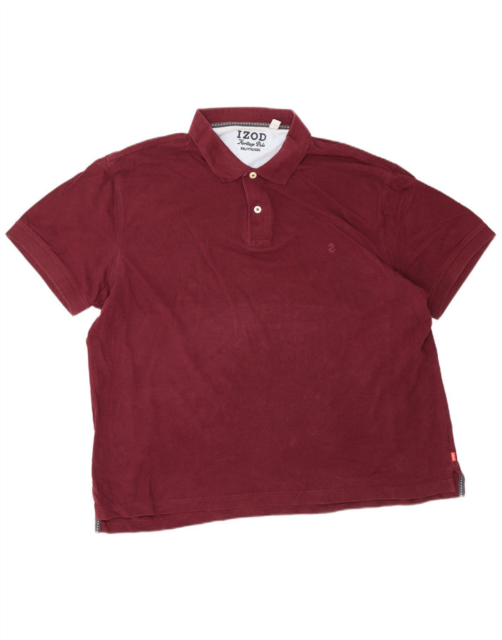 IZOD Herritage Fit Polo Shirt 2XL Burgundy