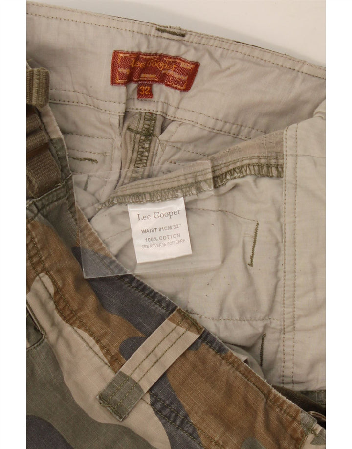 LEE Herre Cargo Shorts W32 Medium Khaki Camouflage Bomuld