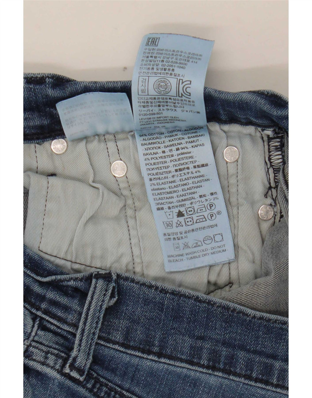 Levi's Slim Jeans til kvinder W29 L29 blå bomuld