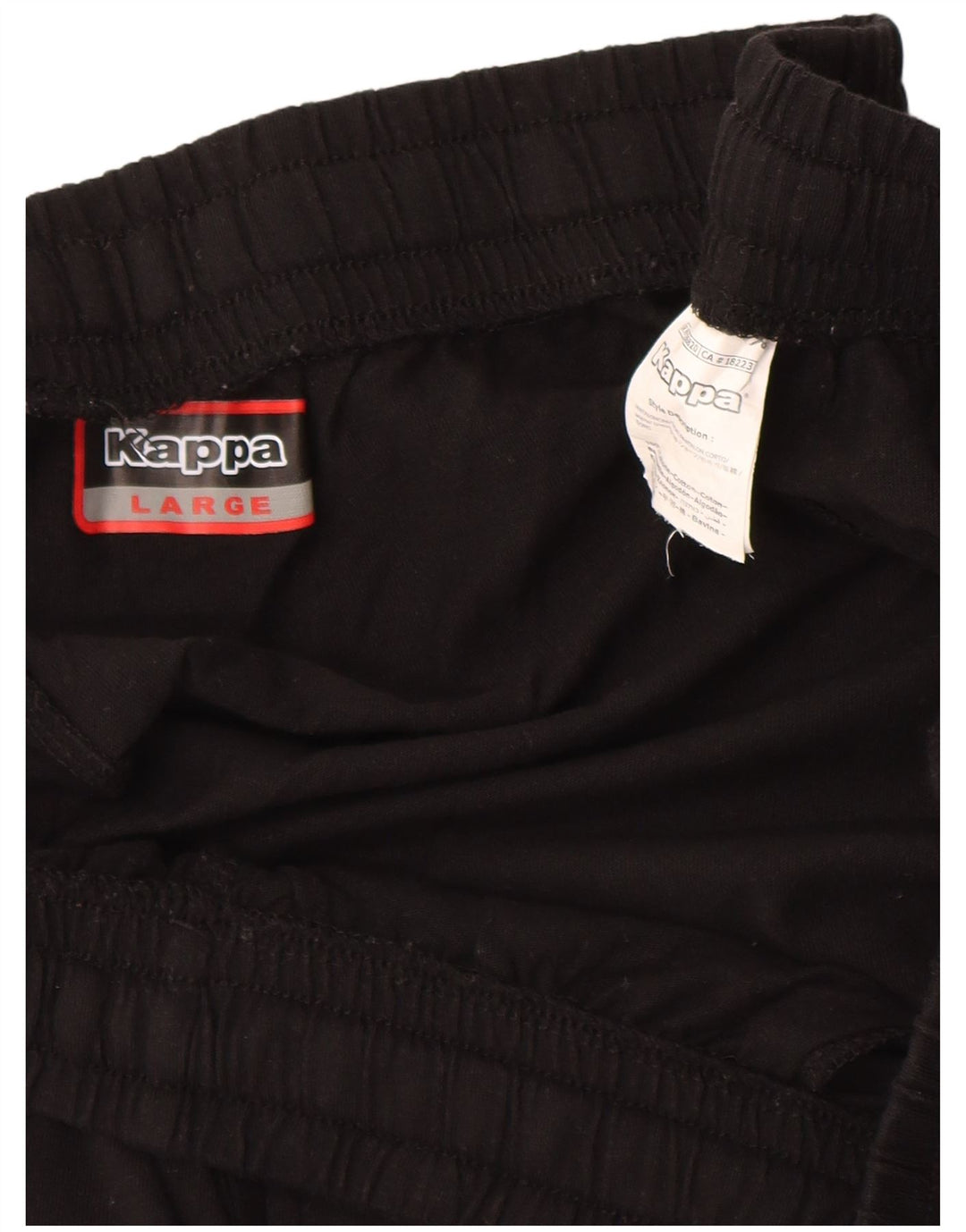 Kappa Herre Sportshorts Stor Sort Bomuld