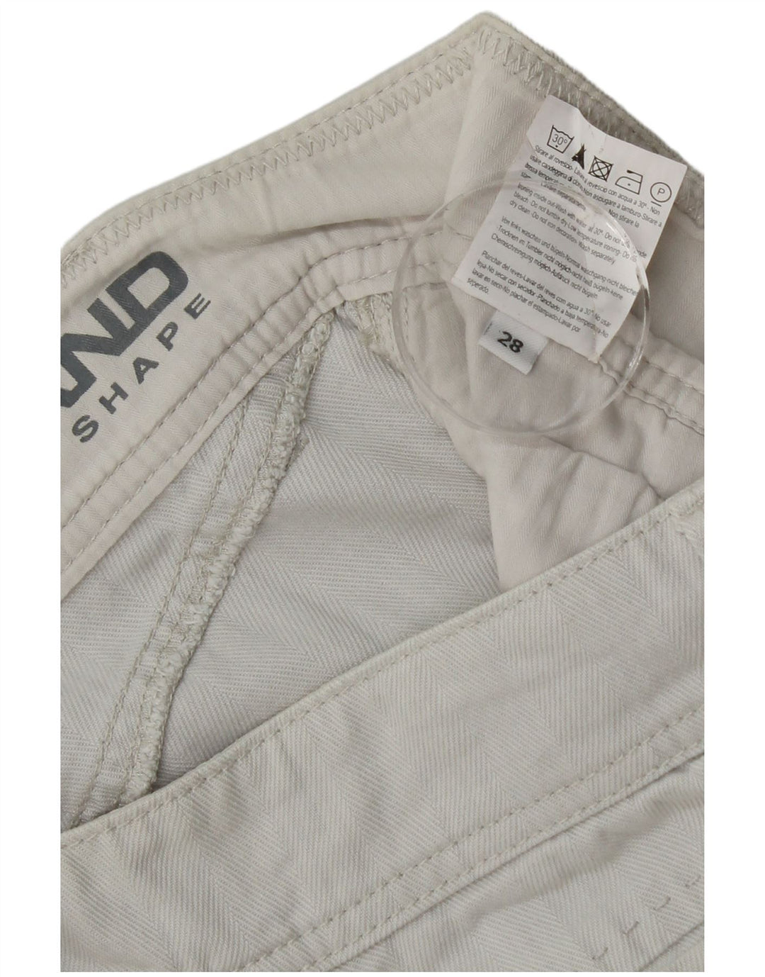 Guru Dame Slim Straight Jeans W28 L34 Blå sildebensbomuld
