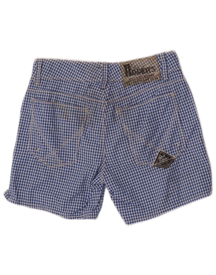 Roy Rogers Chino-shorts til drenge 11-12 år W26 blå Gingham polyamid