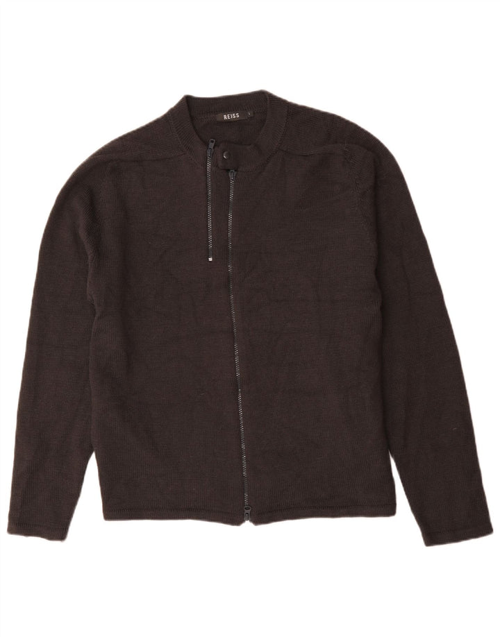 Reiss Herre Cardigan Sweater Stor Grå Akryl
