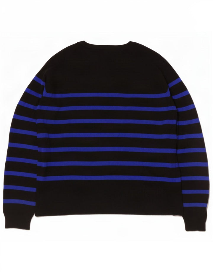 Zara Dame Jumper Sweater UK 10 Lille Sort Stribet