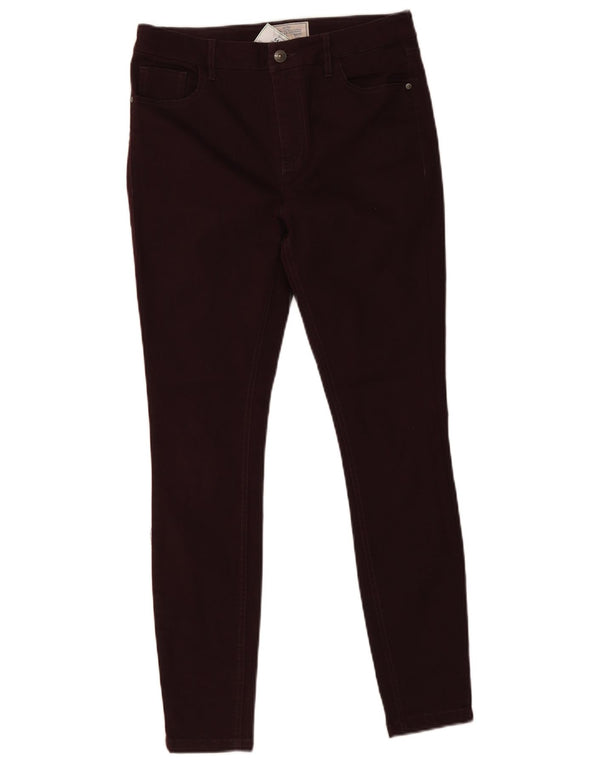 Fat Face Dame Skinny Jeans UK 10 Small W28 L28 Bourgogne bomuld