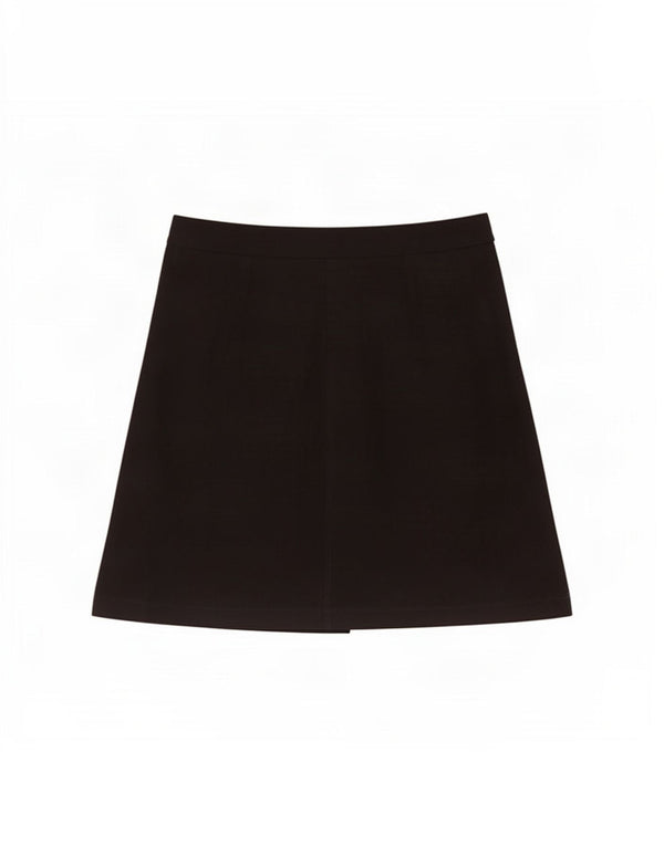 Topshop Kvinder slå-om-nederdel UK 8 Small W28 Black Polyester