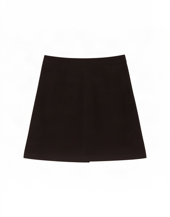 Topshop Kvinder slå-om-nederdel UK 8 Small W28 Black Polyester