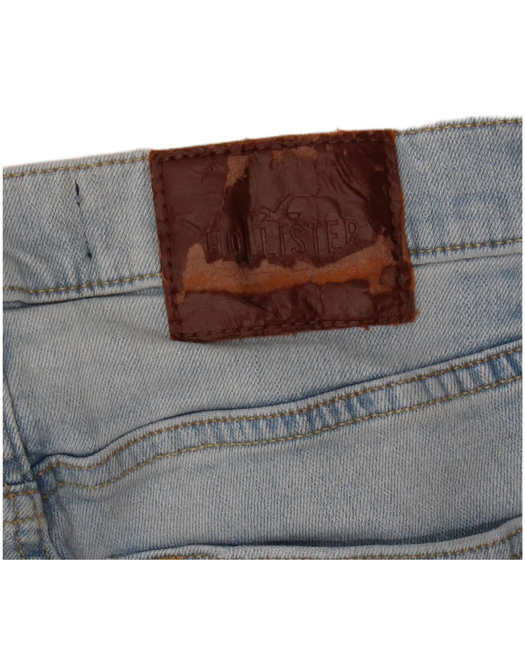 HOLLISTER Kvinder Distressed Super Skinny Jeans W28 L30 Blå Bomuld