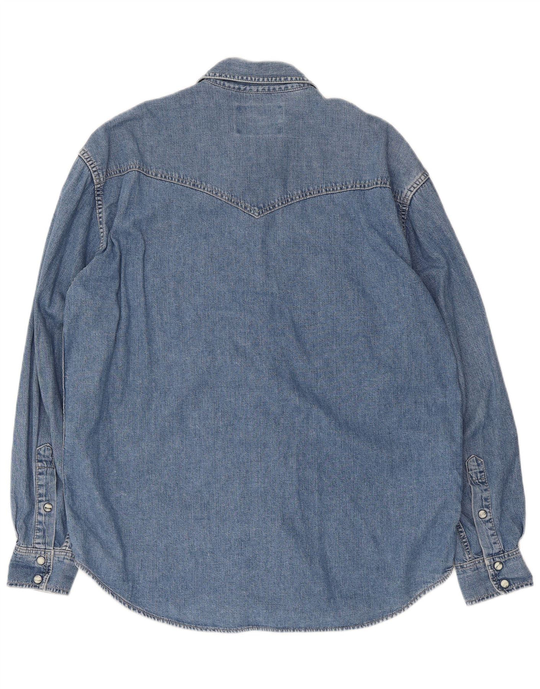 Wrangler denimskjorte til mænd Medium blå bomuld