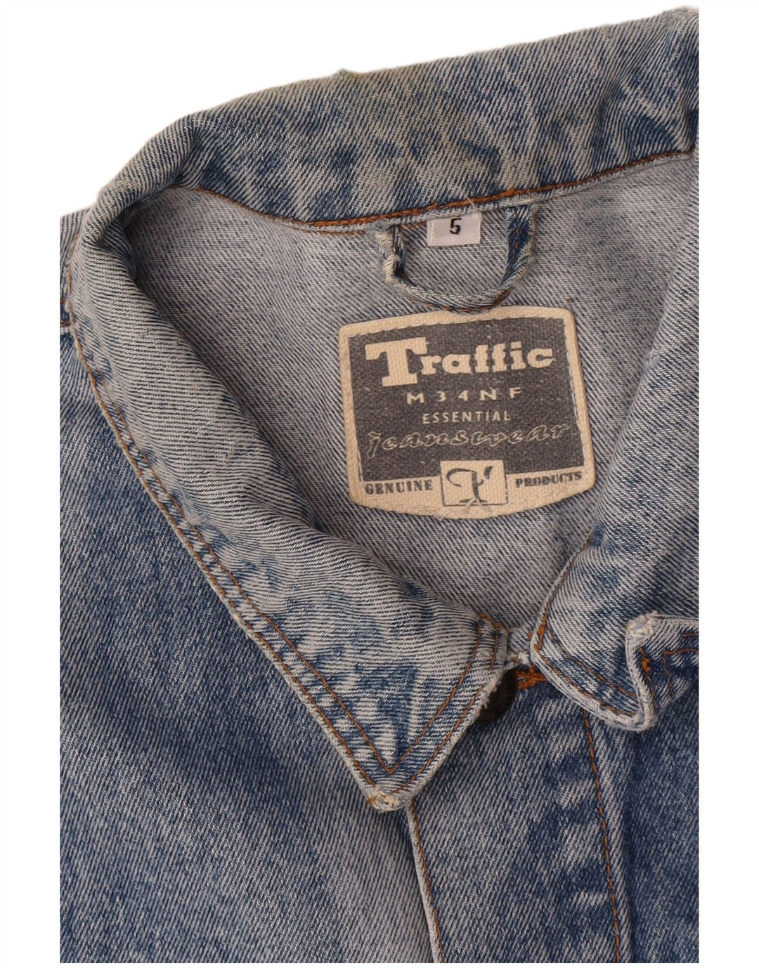 Traffic Herre denimjakke UK 42 XL Blå Bomuld