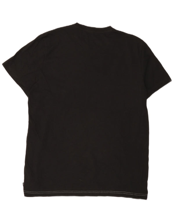 Puma Herre T-Shirt Top XL Sort Colourblock Bomuld