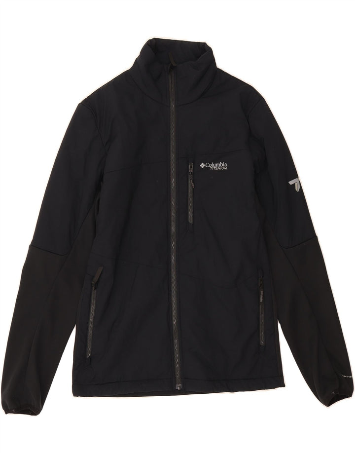 COLUMBIA Womens Titanium Windbreaker Jacket UK 10 Small Black Polyester Vintage Columbia and Second-Hand Columbia from Messina Hembry 