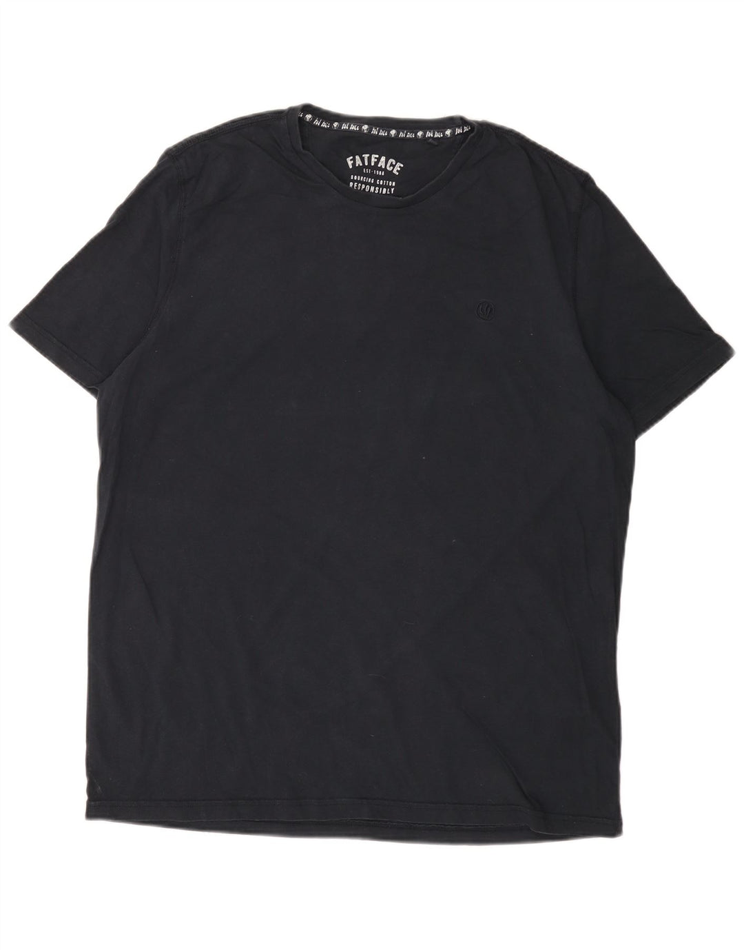 Fat Face Herre T-Shirt Top XL Marineblå Bomuld