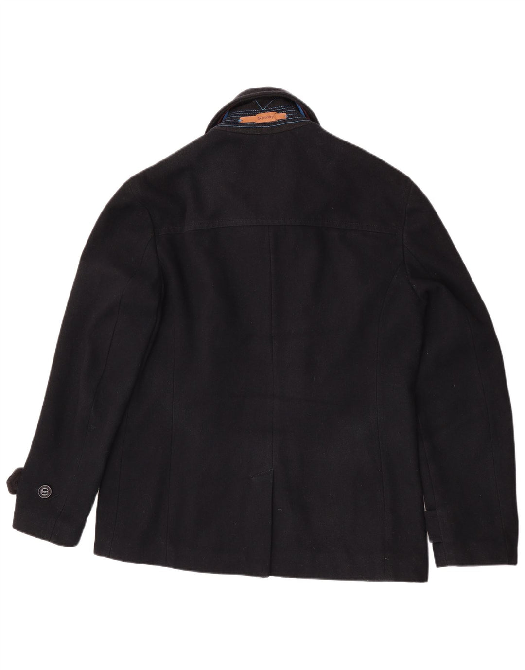 Superdry Womens Commodity Pea Coat UK 20 2XL Marineblå Uld