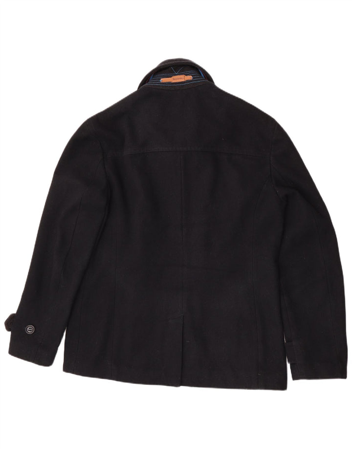 Superdry Womens Commodity Pea Coat UK 20 2XL Marineblå Uld