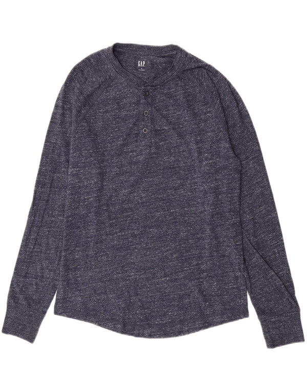 Gap Herre Top Langærmet Medium Marineblå Flecked Bomuld