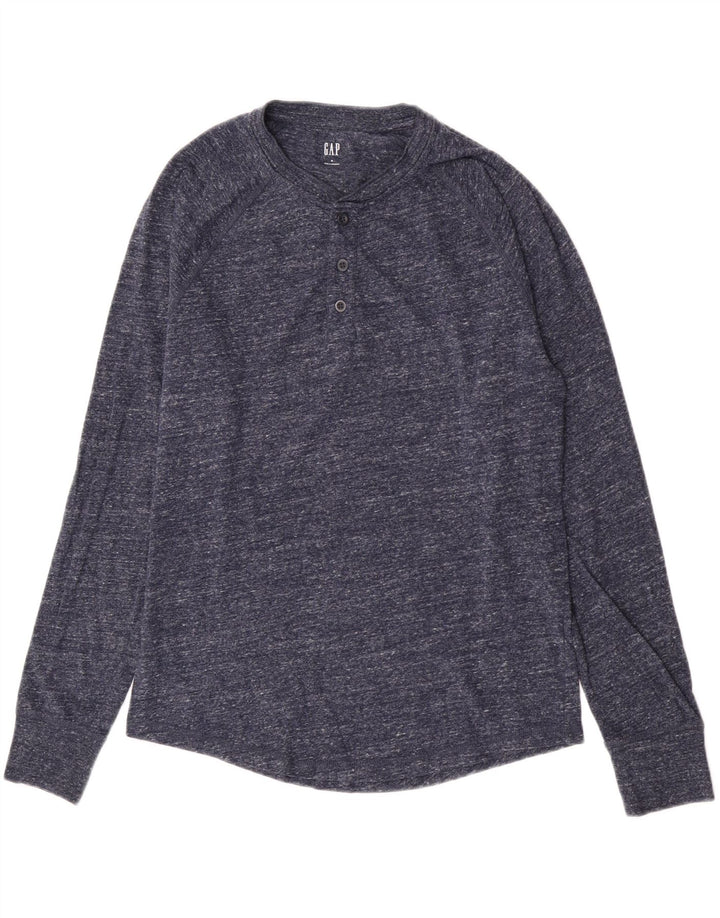Gap Herre Top Langærmet Medium Marineblå Flecked Bomuld