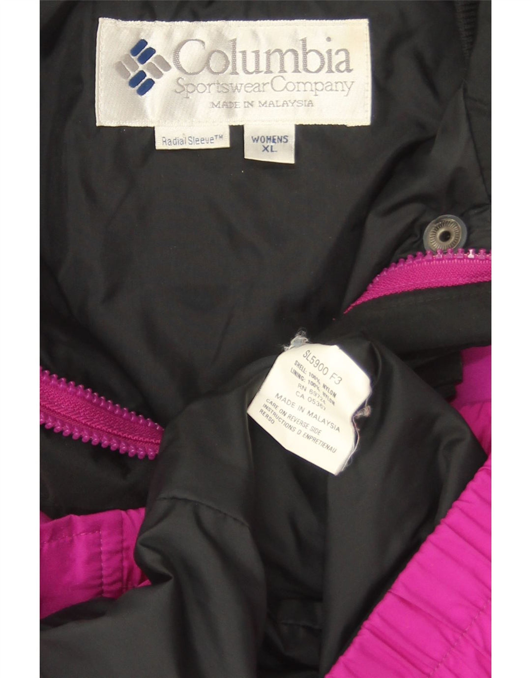 Columbia Womens Bugaboo Oversized Bomber Jacket UK 18 XL Lilla Colourblock