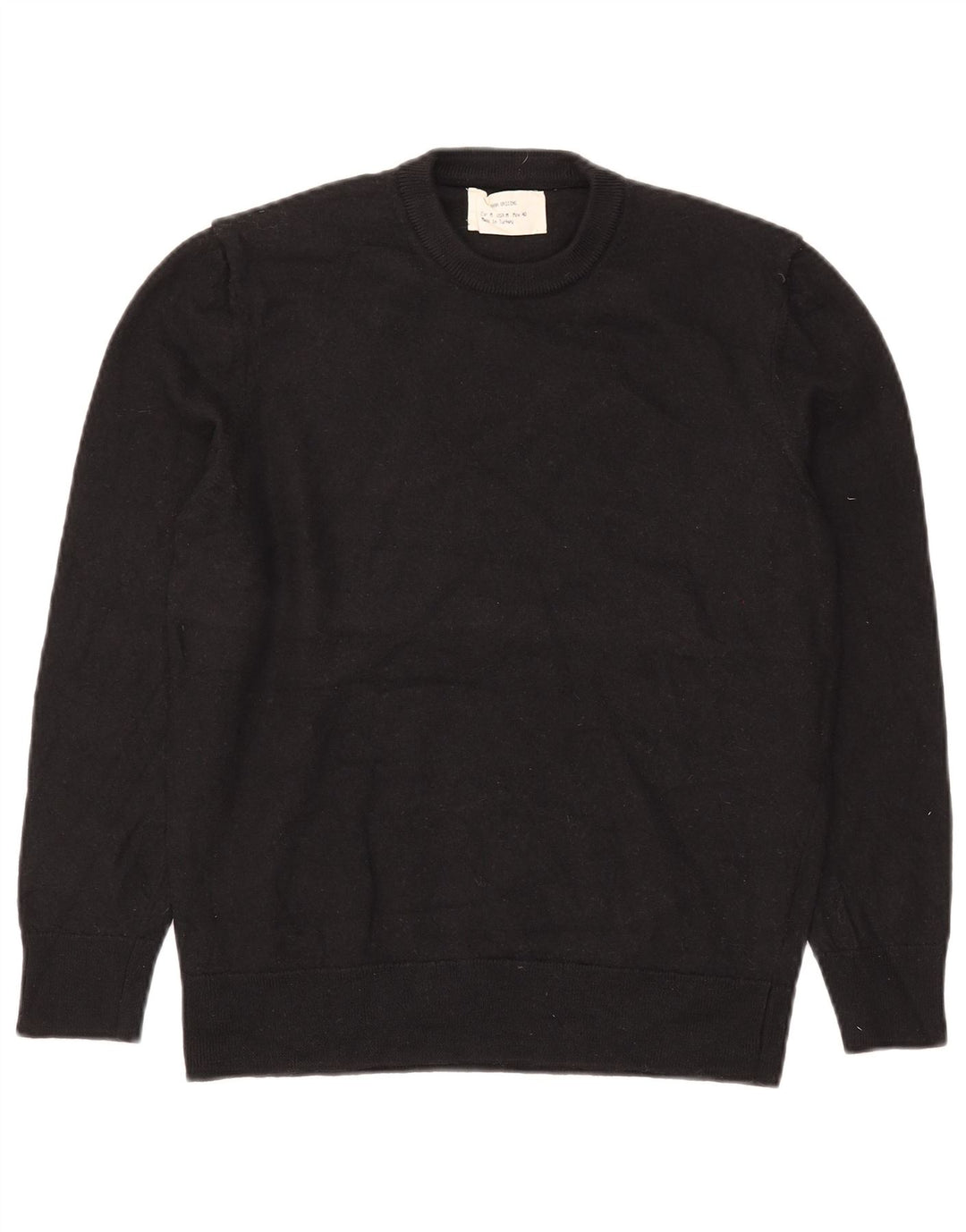 Zara Herre Crew Neck Jumper Sweater Medium Sort Uld