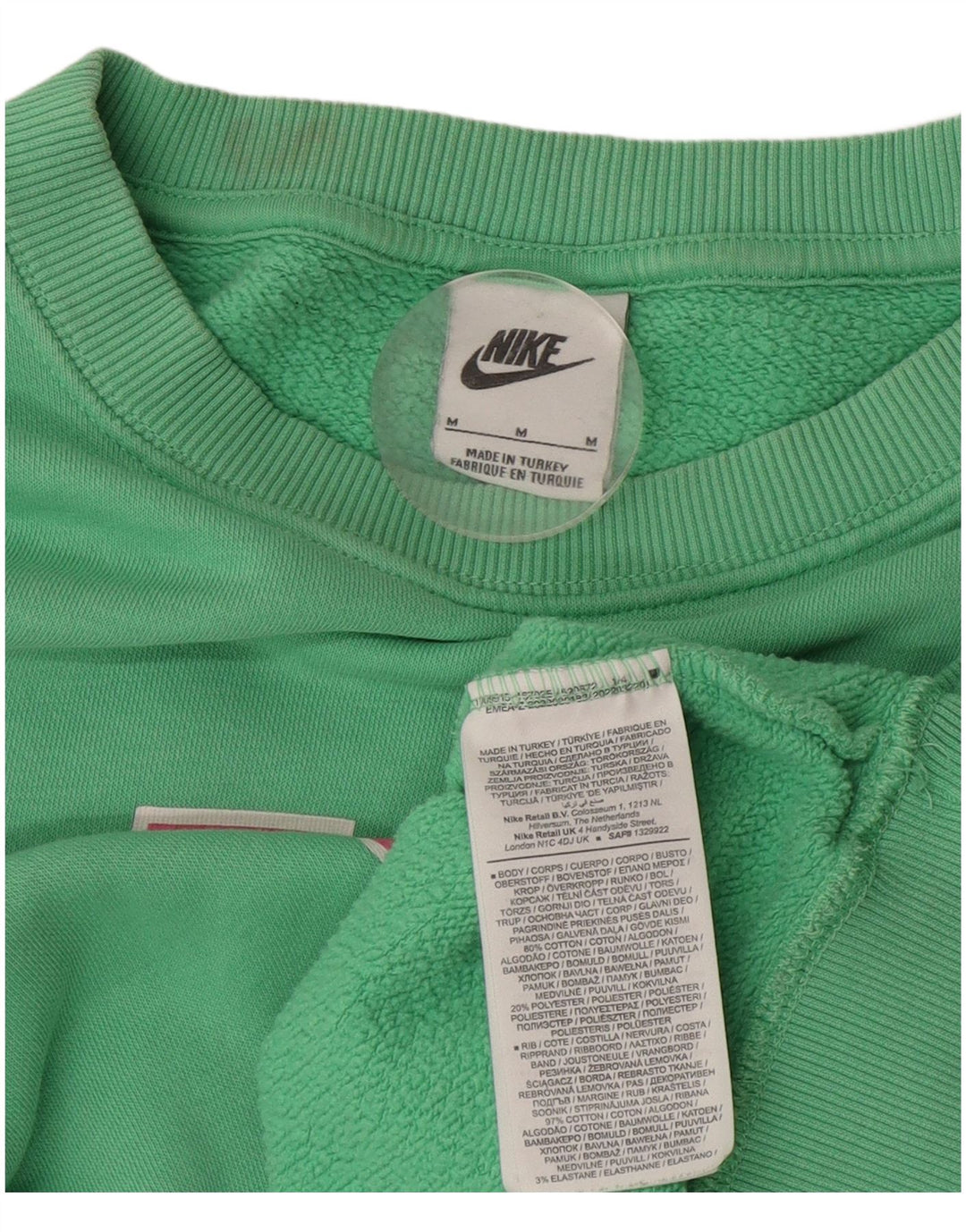 Nike Womens Graphic Oversized fuld træningsdragt UK 14 Medium Green Bomuld