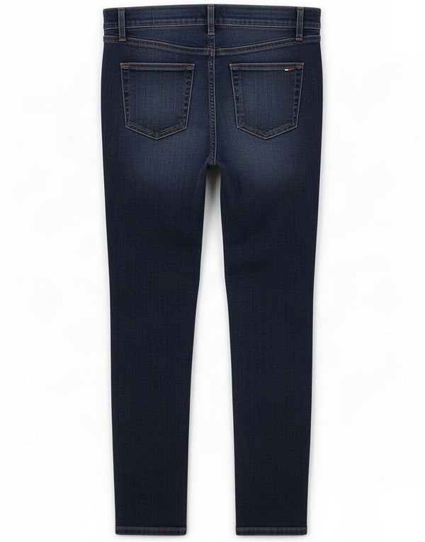 Tommy Hilfiger Dame Skinny Jeans UK 10 Small W32 L29 Navy Blue Cotton