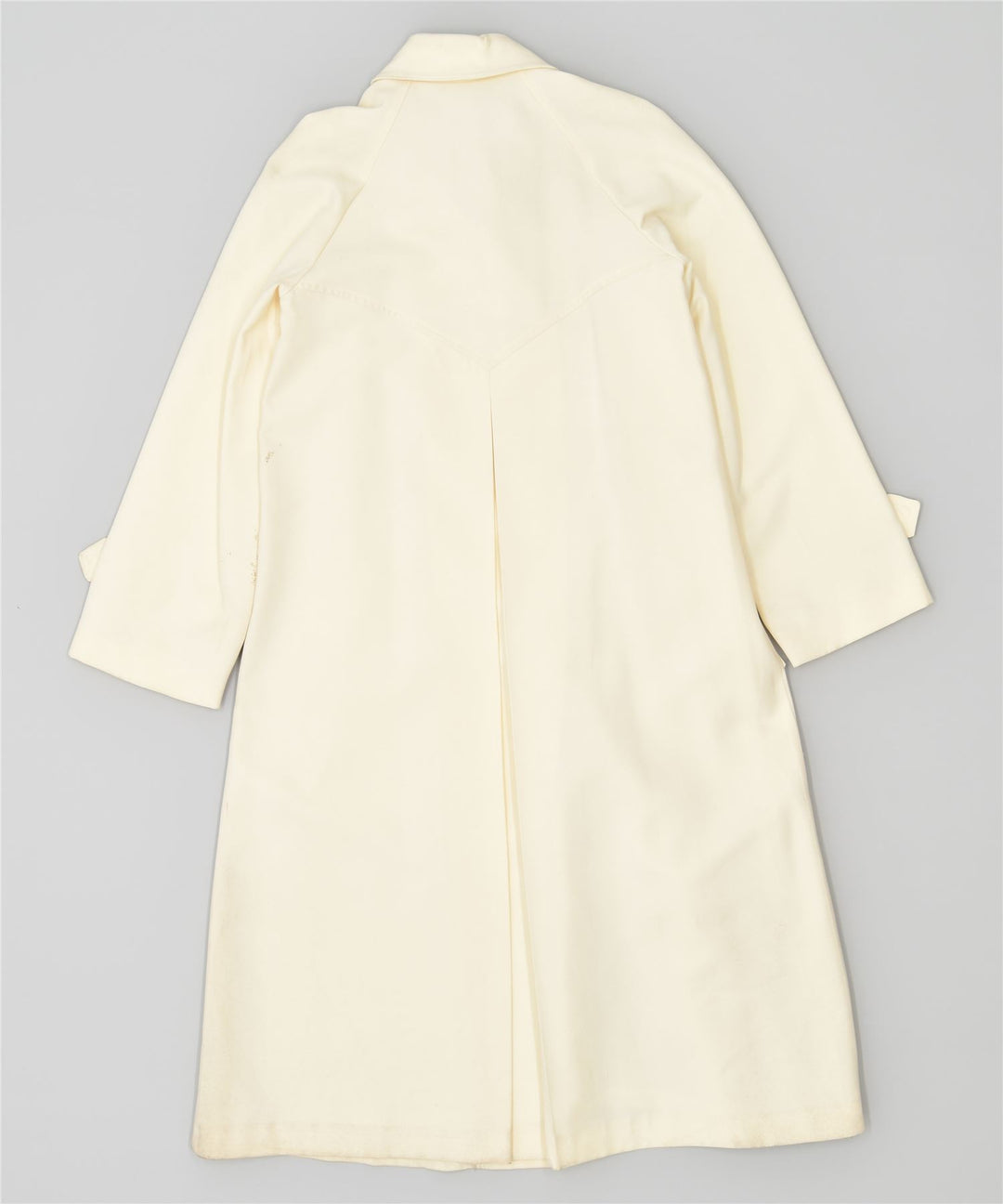 VINTAGE Dame Overfrakke UK 4 XS Off White