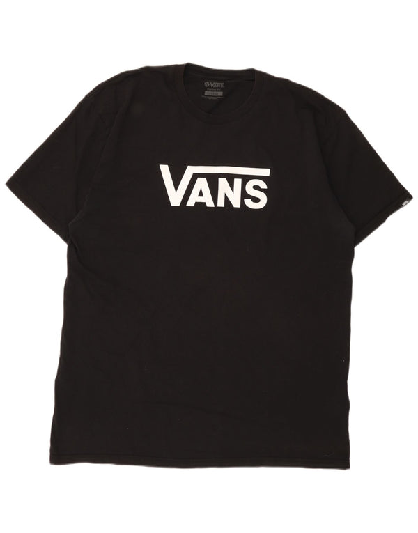 Vans Herre Classic Fit Grafisk T-Shirt Top XL Sort Bomuld