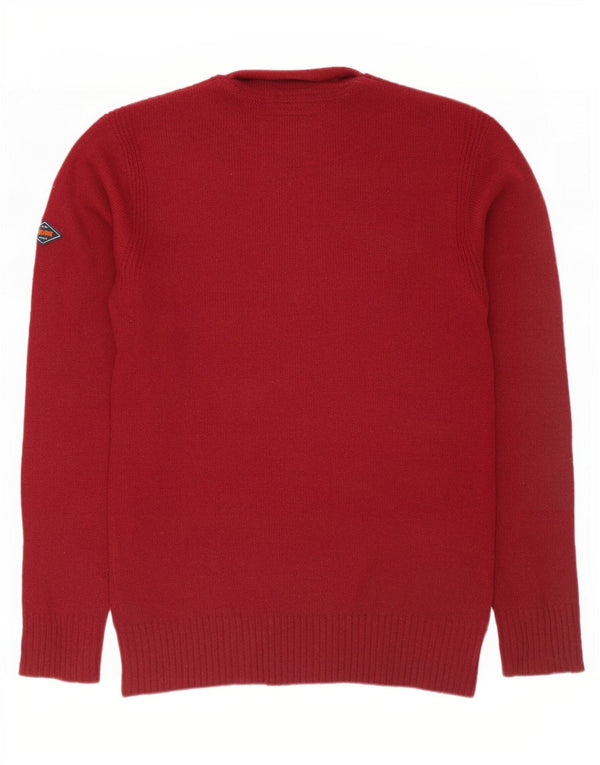 Superdry Sweater med rund hals til mænd Medium rød lammeuld