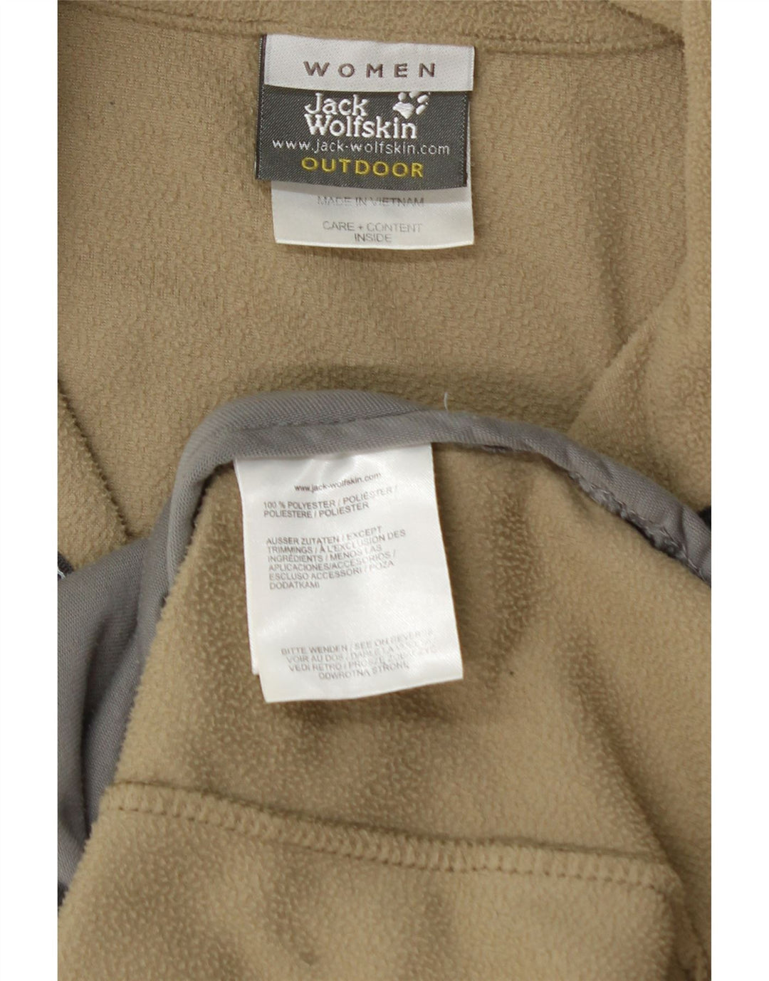 JACK WOLFSKIN Womens Fleece Jacket UK 14/16 Large Green Polyester Vintage Jack Wolfskin and Second-Hand Jack Wolfskin from Messina Hembry 