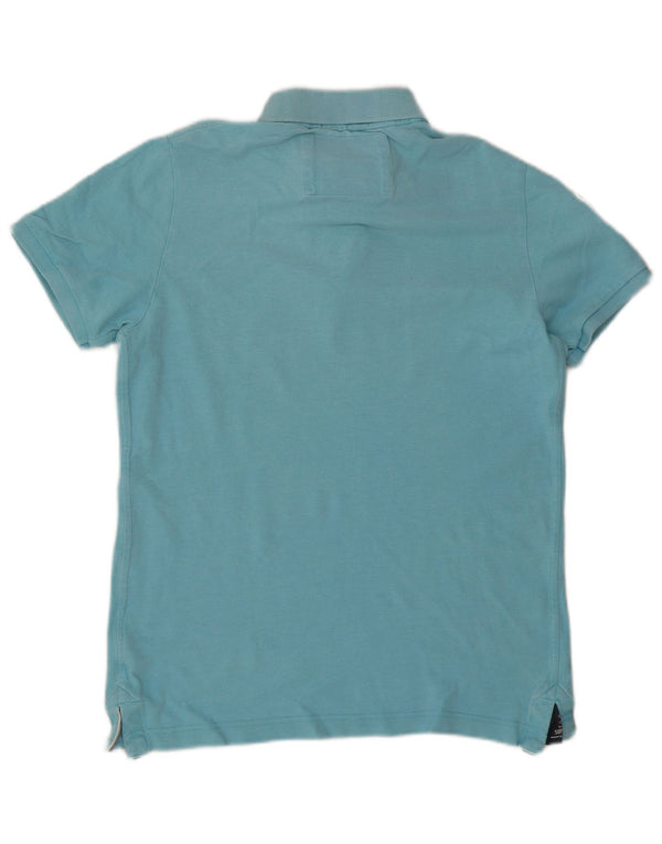 Superdry grafisk poloshirt til mænd XL blå bomuld