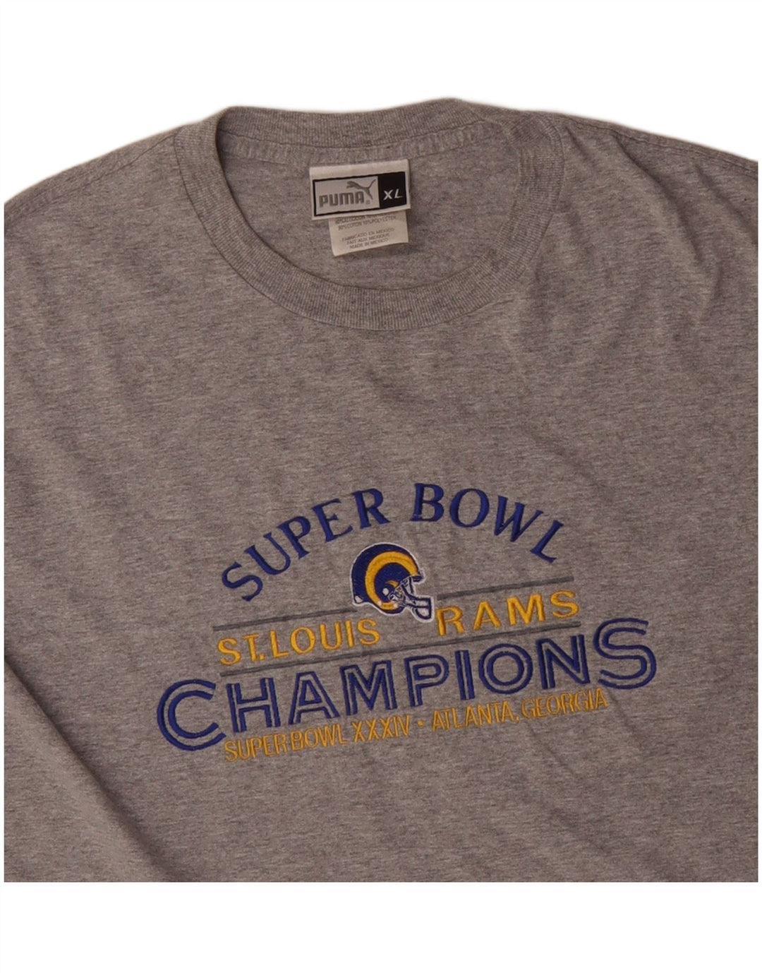 PUMA Herre grafisk top langærmet XL grå bomuld