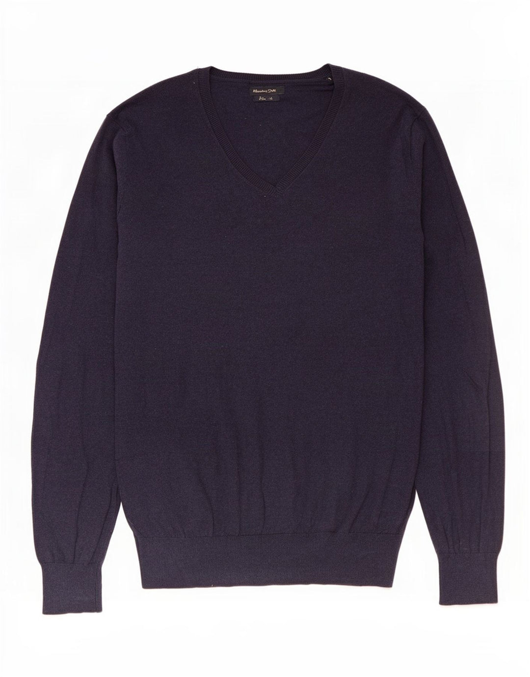 Massimo Dutti Herre V-hals sweater Medium Marineblå