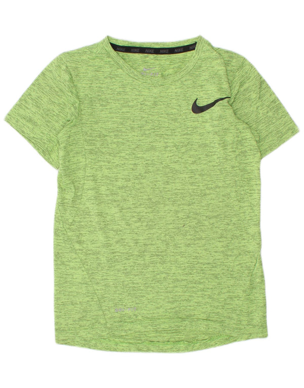 Nike Boys Dri Fit T-Shirt Top 6-7 år XS Grøn Flecked