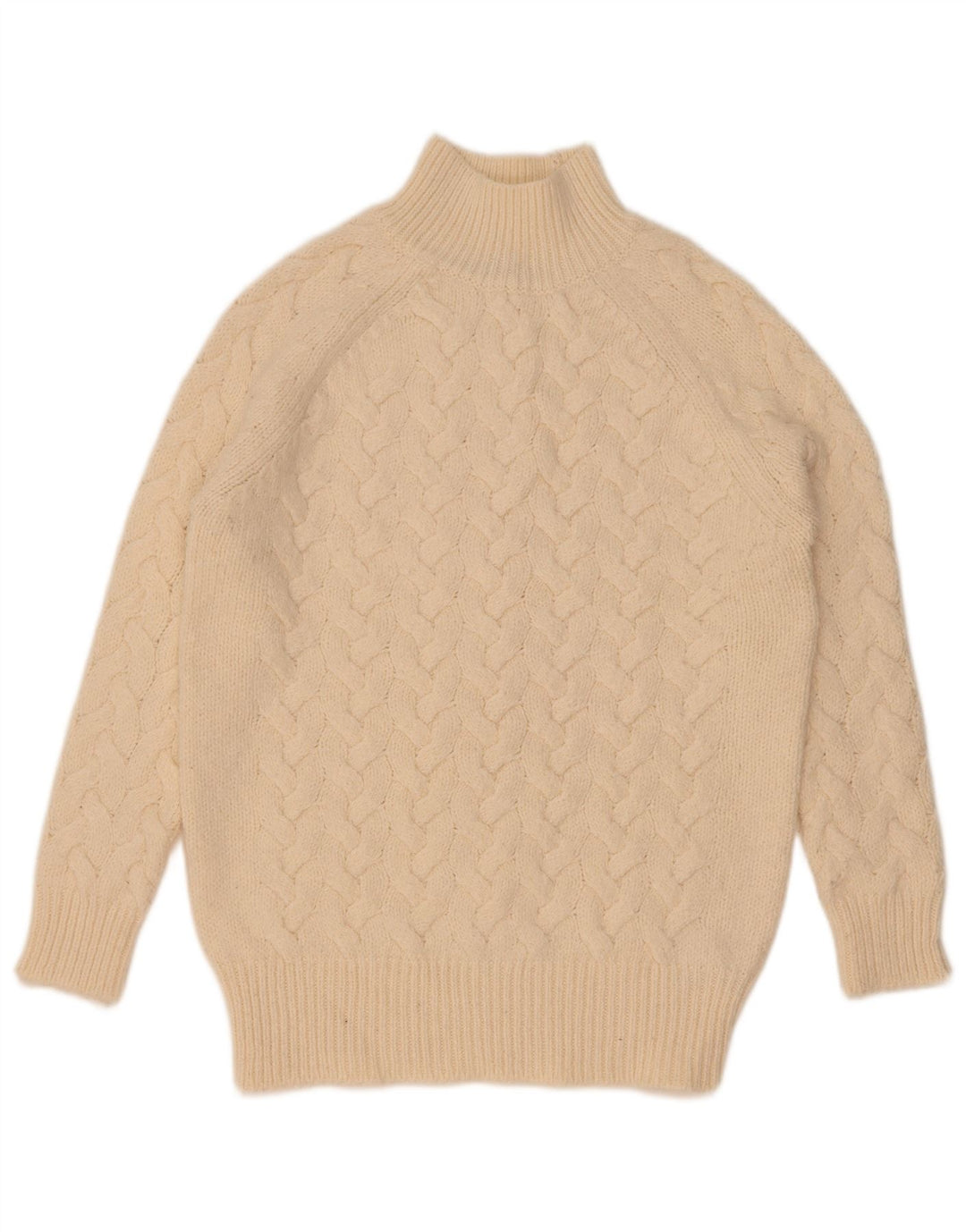 Marks & Spencer Dame Turtle Neck Jumper Sweater UK 10 Small Beige