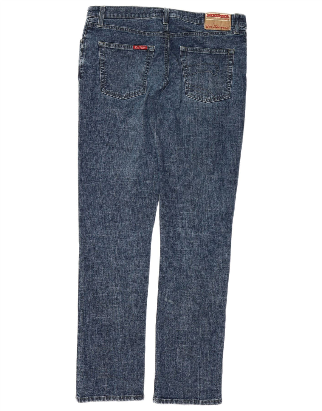 BEN SHERMAN Slim Jeans til mænd W34 L32 blå bomuld