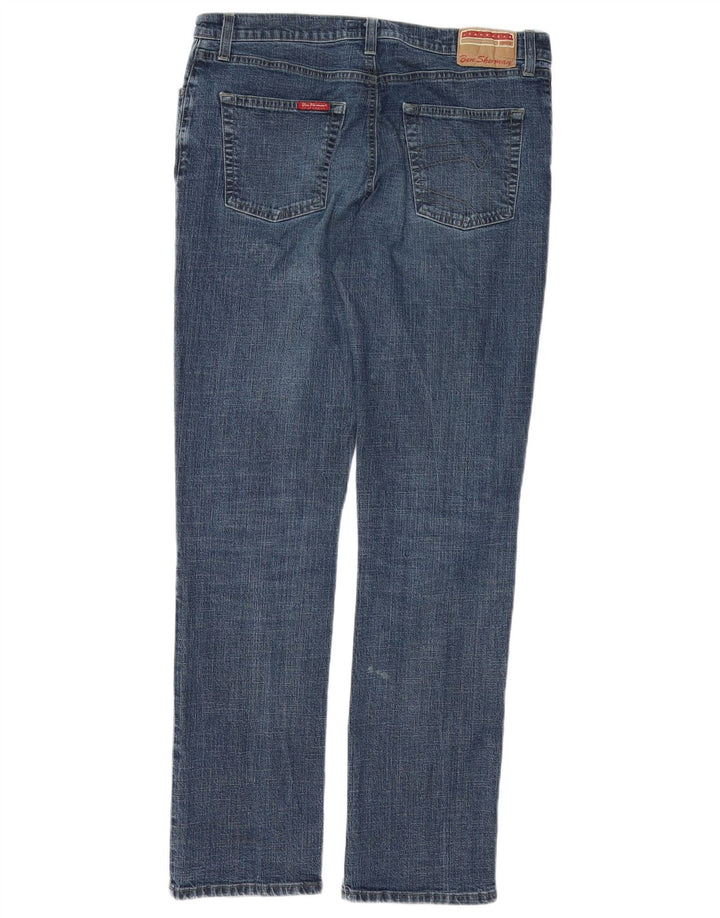 BEN SHERMAN Slim Jeans til mænd W34 L32 blå bomuld