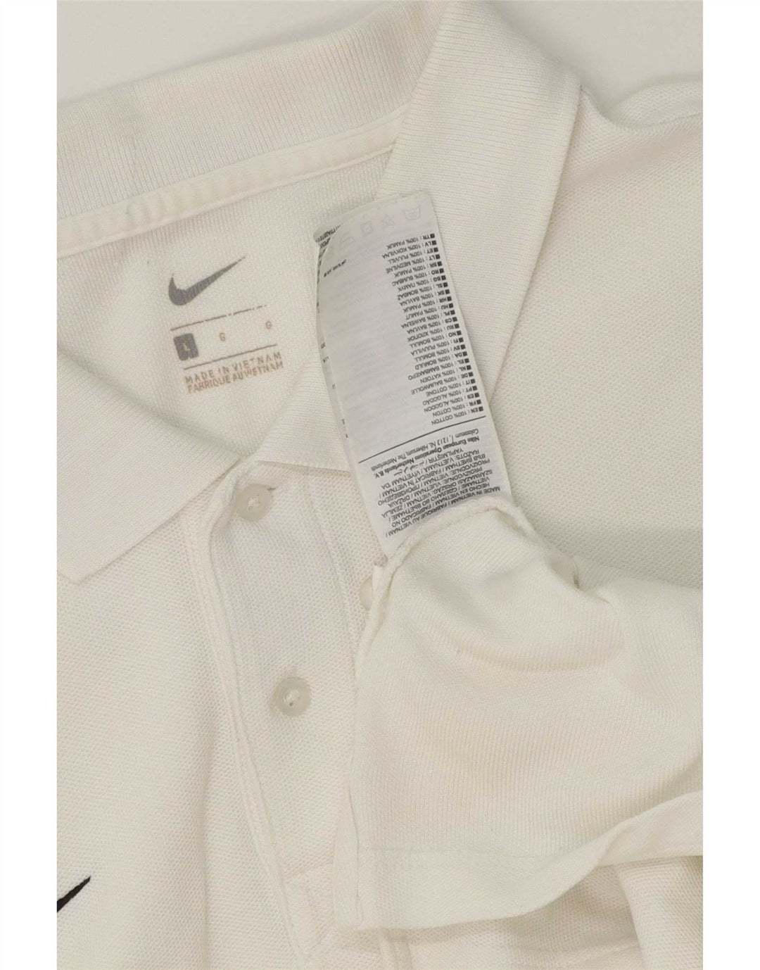 Nike Polo Shirt til mænd, stor hvid bomuld